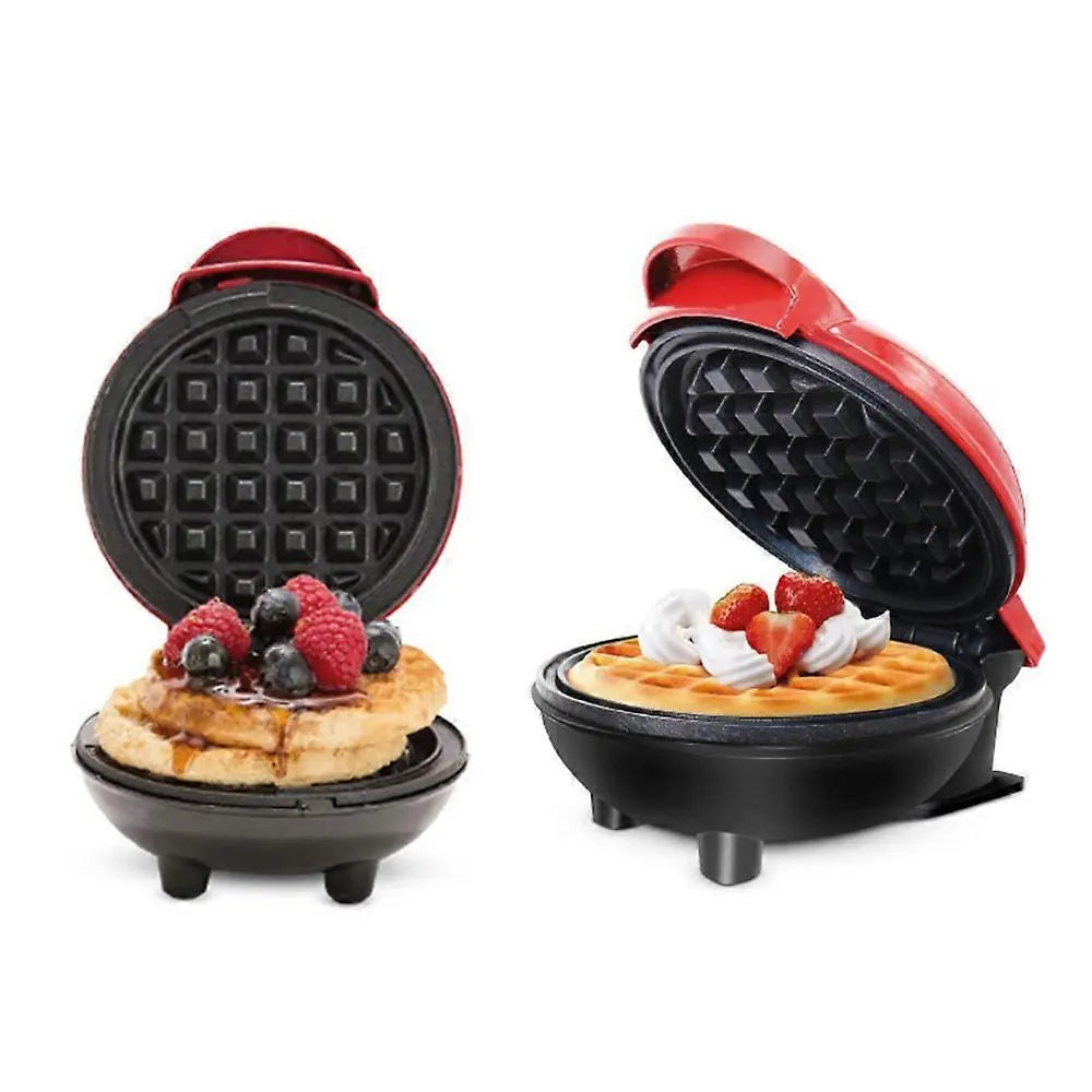 Mini Waffle Maker - Nonstick Round Red Waffle Machine for Parties, Babies & Holiday Treats Wholesale Hub
