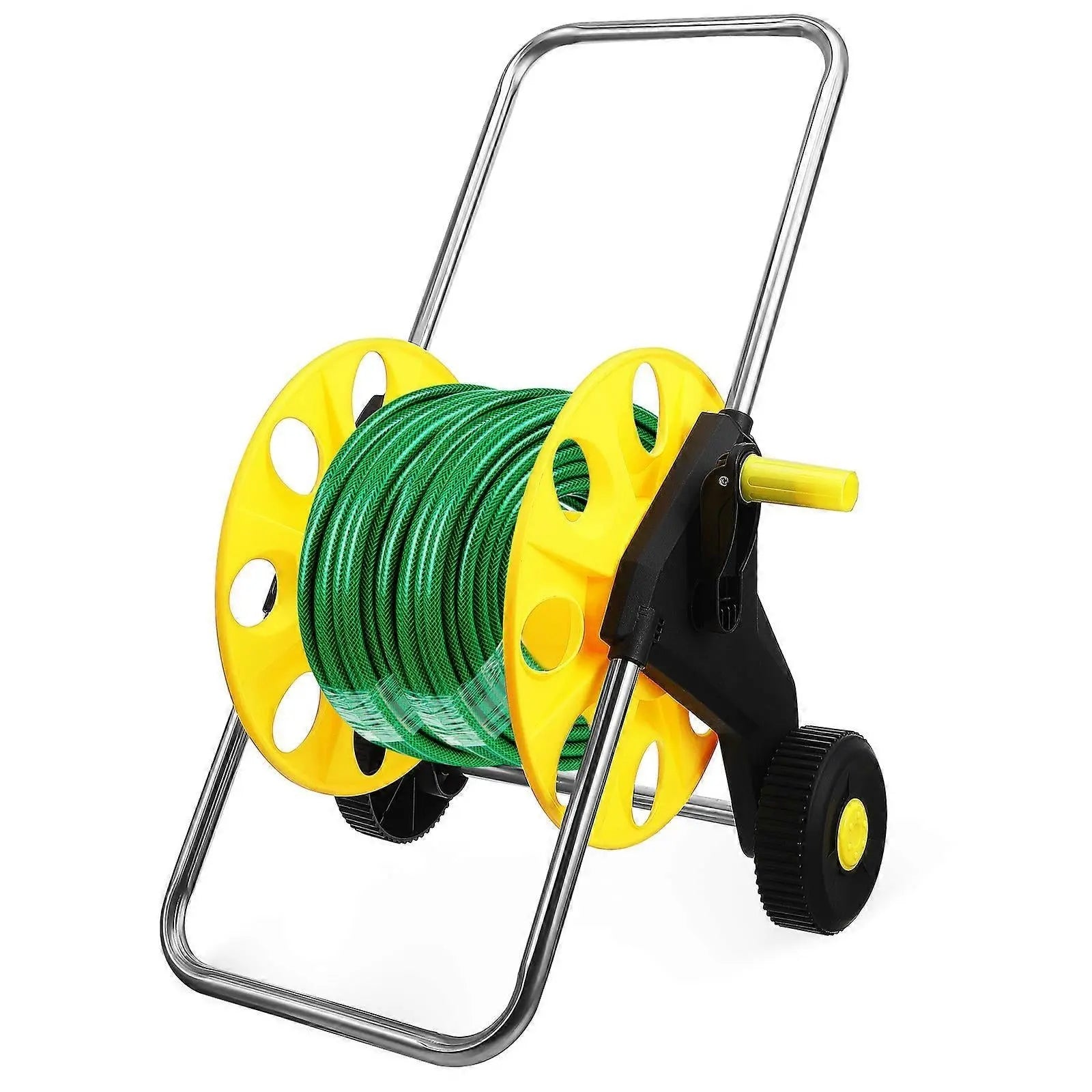 Hose Reel Cart with Wheels - Garden Hose Storage Cart with Handle and Hose Guide Wholesale Hub