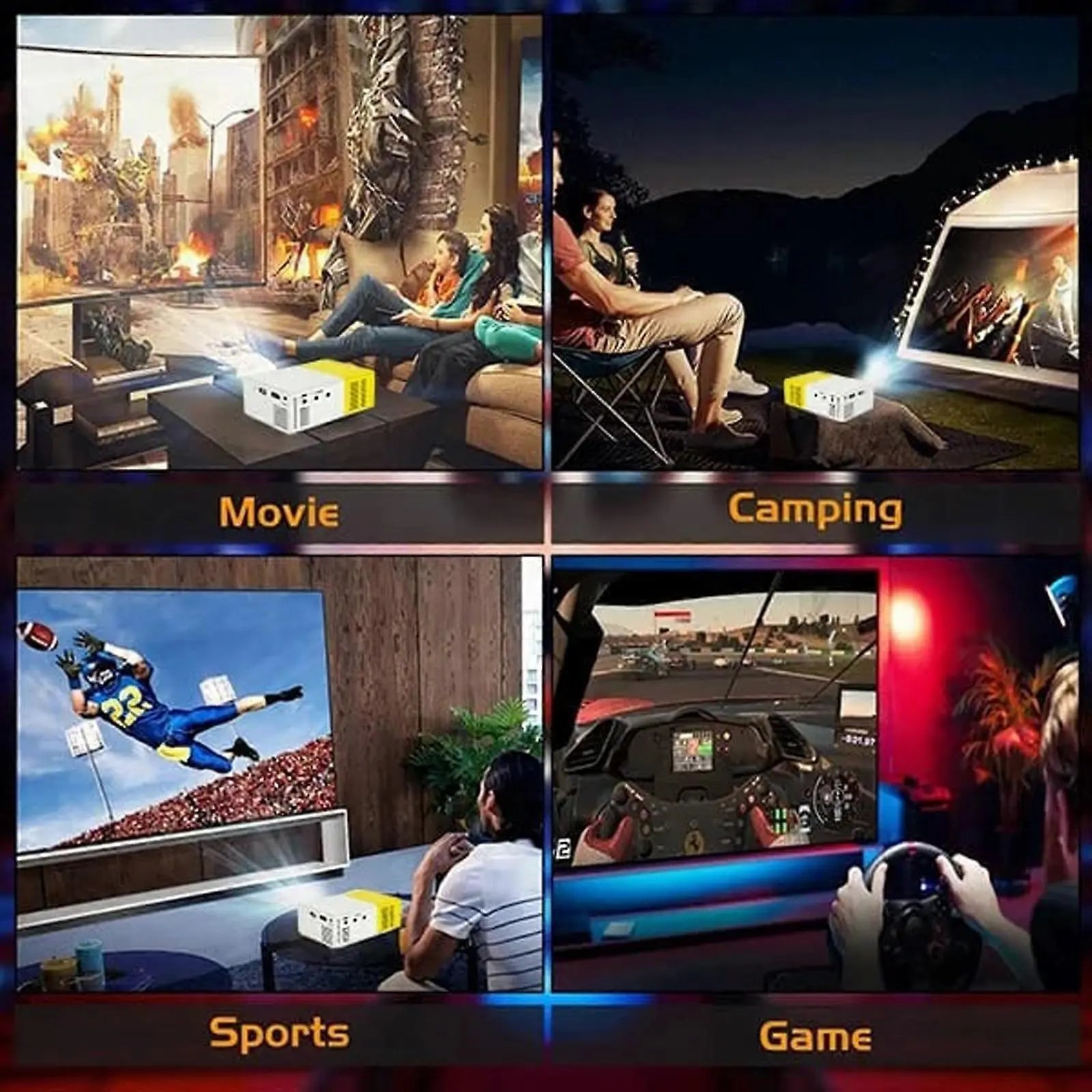 Mini Projector - LED Portable Projector for Home opera and Video Playback Wholesale Hub
