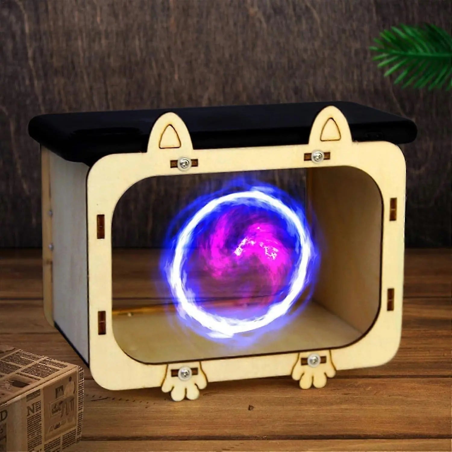 Hologram Phone Projector - Wooden Smartphone Projector Display Stand Wholesale Hub