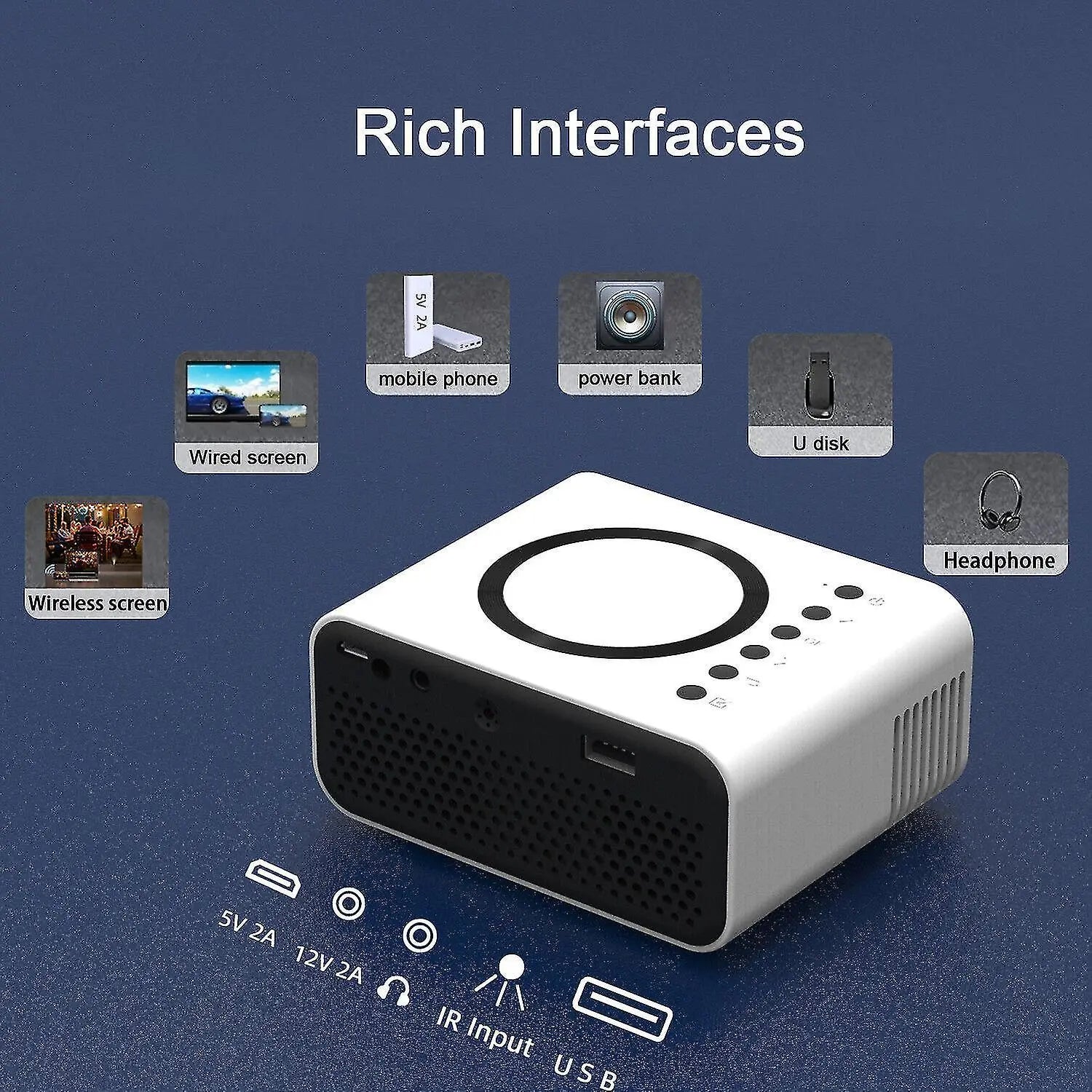 3000 Lumens Mini 4K Projector - Portable Home Cinema Projector Wholesale Hub