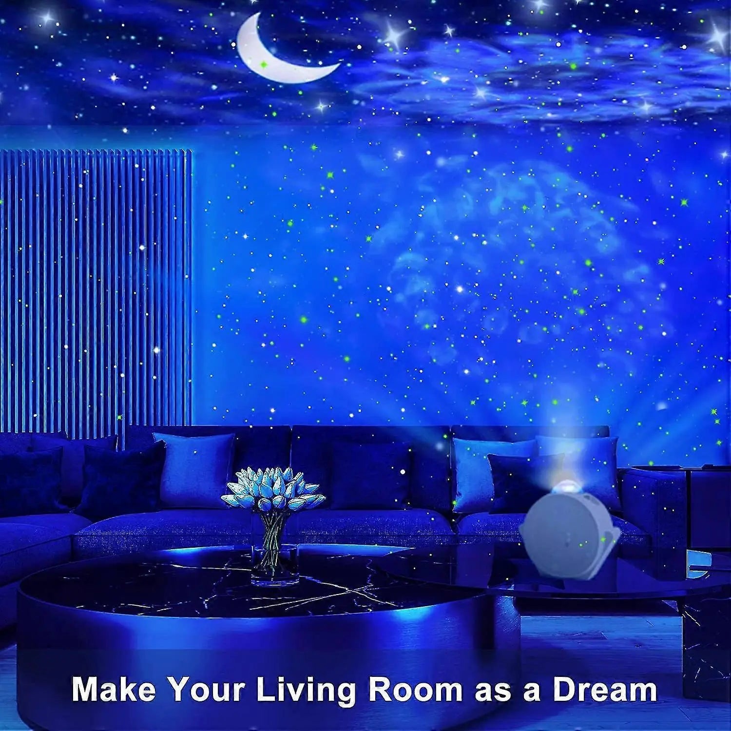 4-in-1 Galaxy Projector with Tooth Serrated Remote - 18 Sky Patterns Wholesale Hub