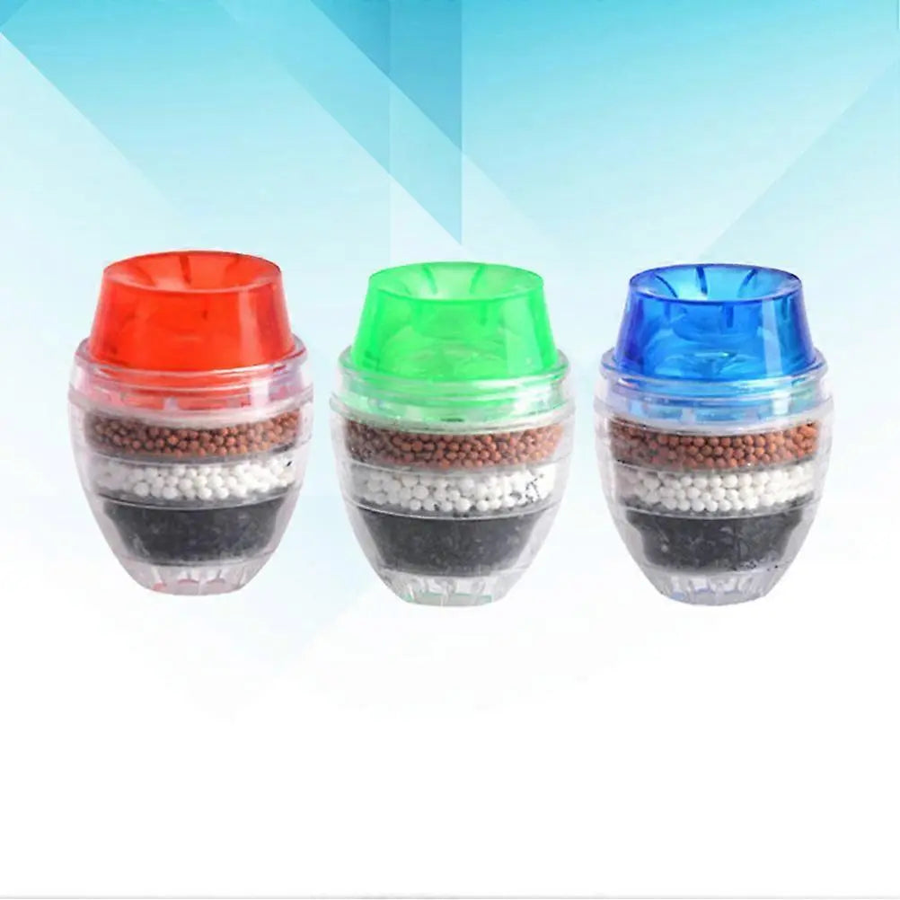 3pcs Activated Charcoal Faucet Mini Water Filters, Water Purifier Cleaner Wholesale Hub