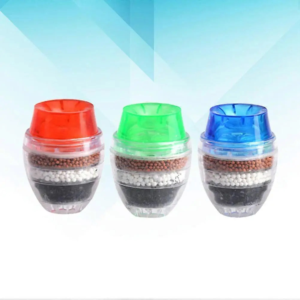 3pcs Activated Charcoal Faucet Mini Water Filters, Water Purifier Cleaner Wholesale Hub