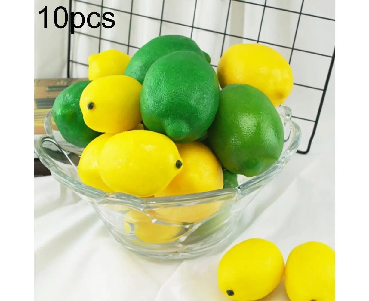 10Pcs Mini Artificial Lemon Simulation Fruit Photography Prop Party Table Decor-Yellow Wholesale Hub