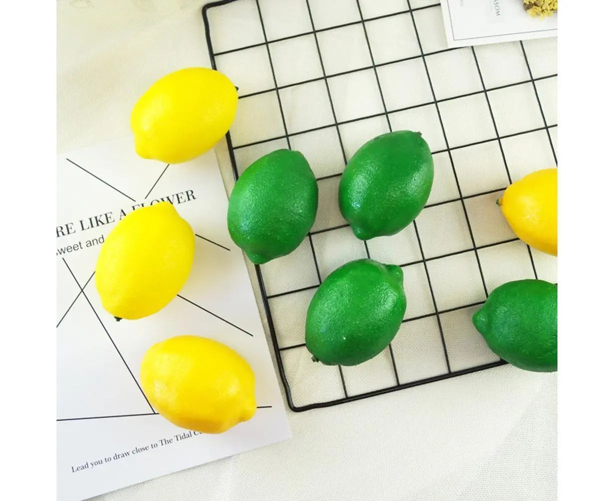 10Pcs Mini Artificial Lemon Simulation Fruit Photography Prop Party Table Decor-Yellow Wholesale Hub
