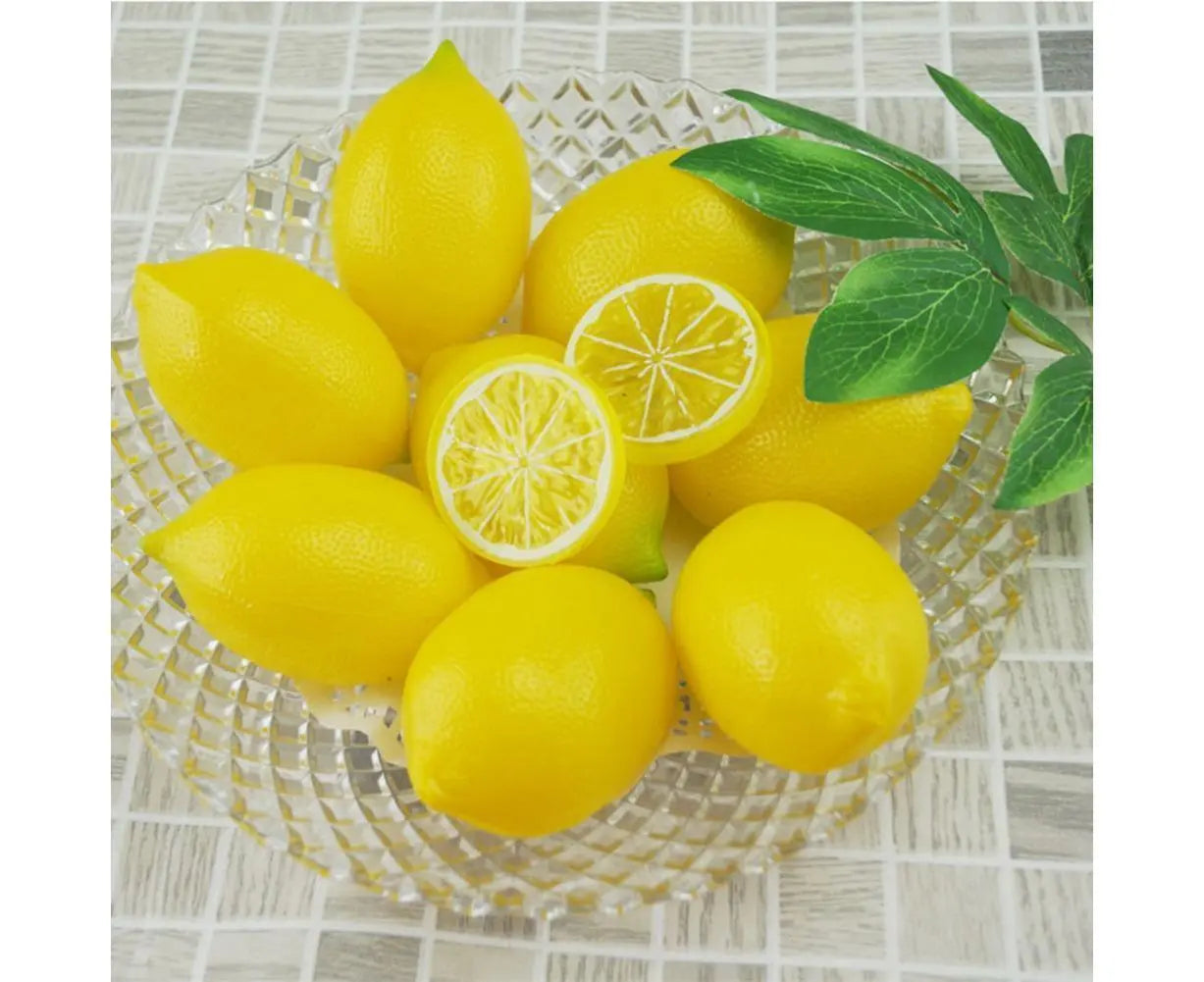 10Pcs Mini Artificial Lemon Simulation Fruit Photography Prop Party Table Decor-Yellow Wholesale Hub