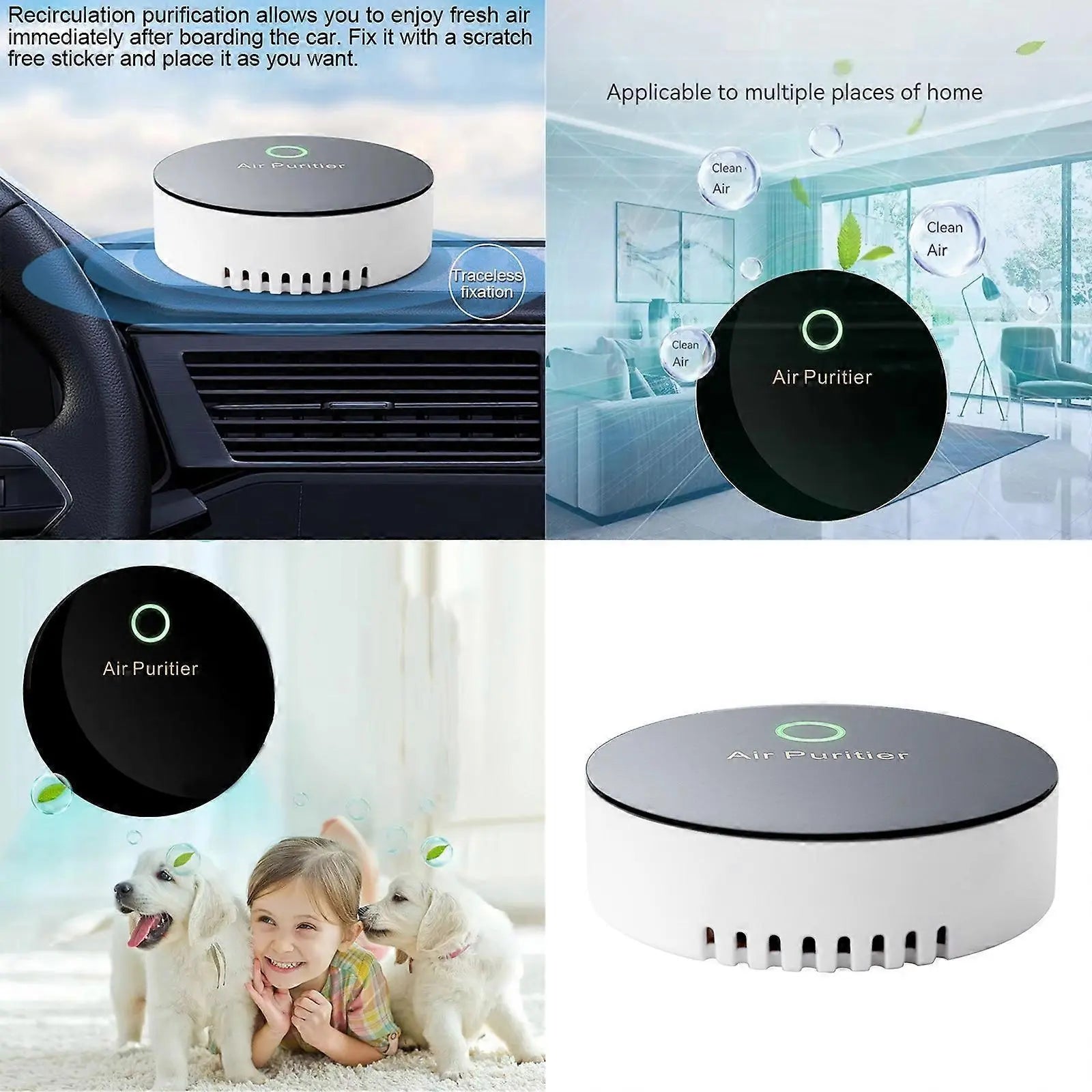 USB Rechargeable Small Air Purifier for Desk & Car, Compact Air Cleaner Wholesale Hub