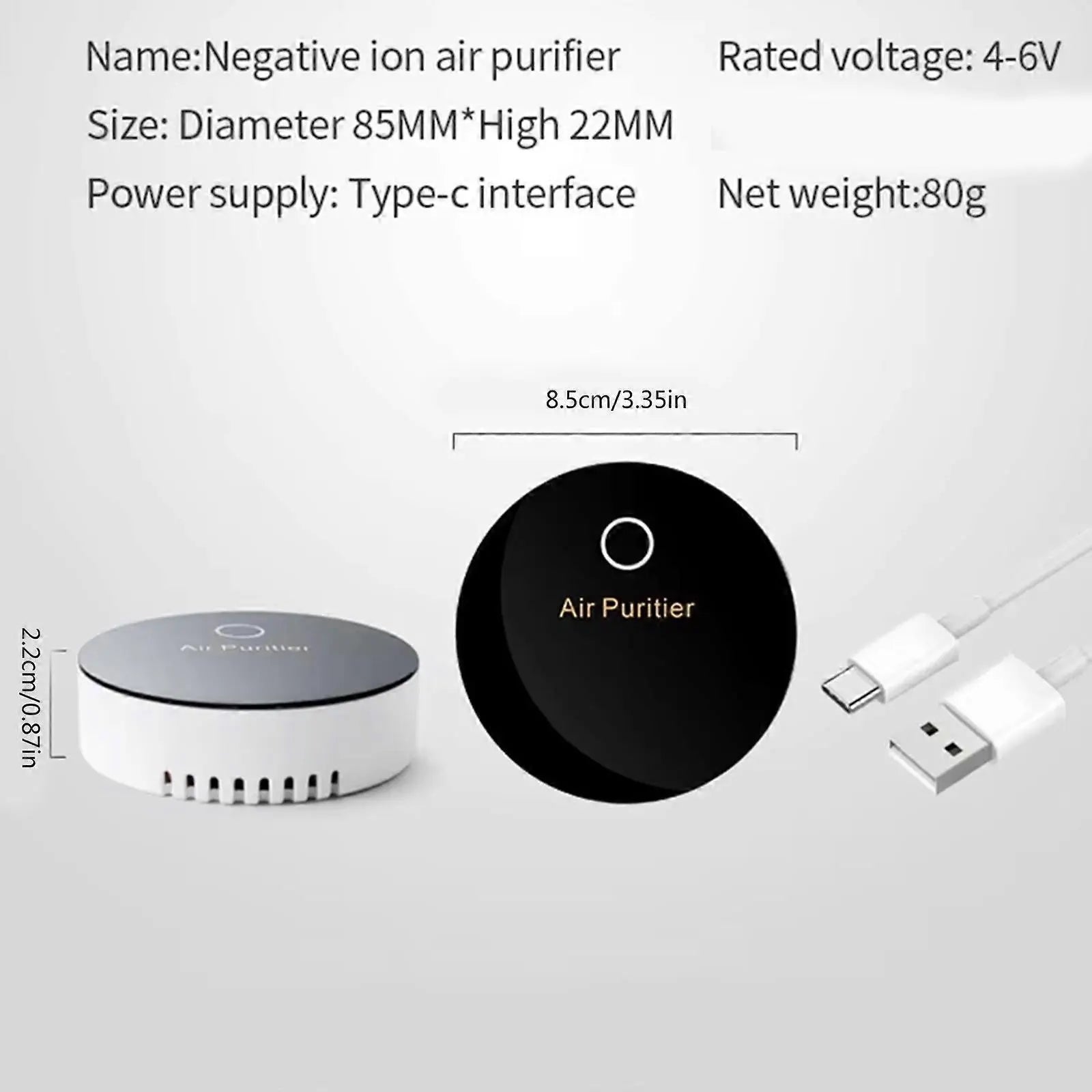USB Rechargeable Small Air Purifier for Desk & Car, Compact Air Cleaner Wholesale Hub