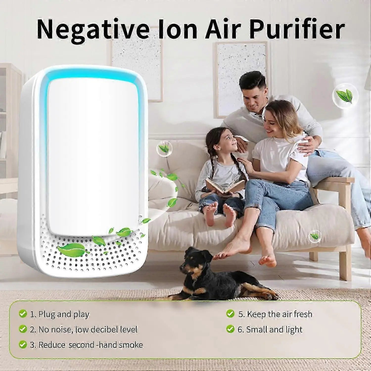 Plug-in Negative Ion Mini Air Purifier for Bedroom & Home Odor & Smoke Removal Wholesale Hub