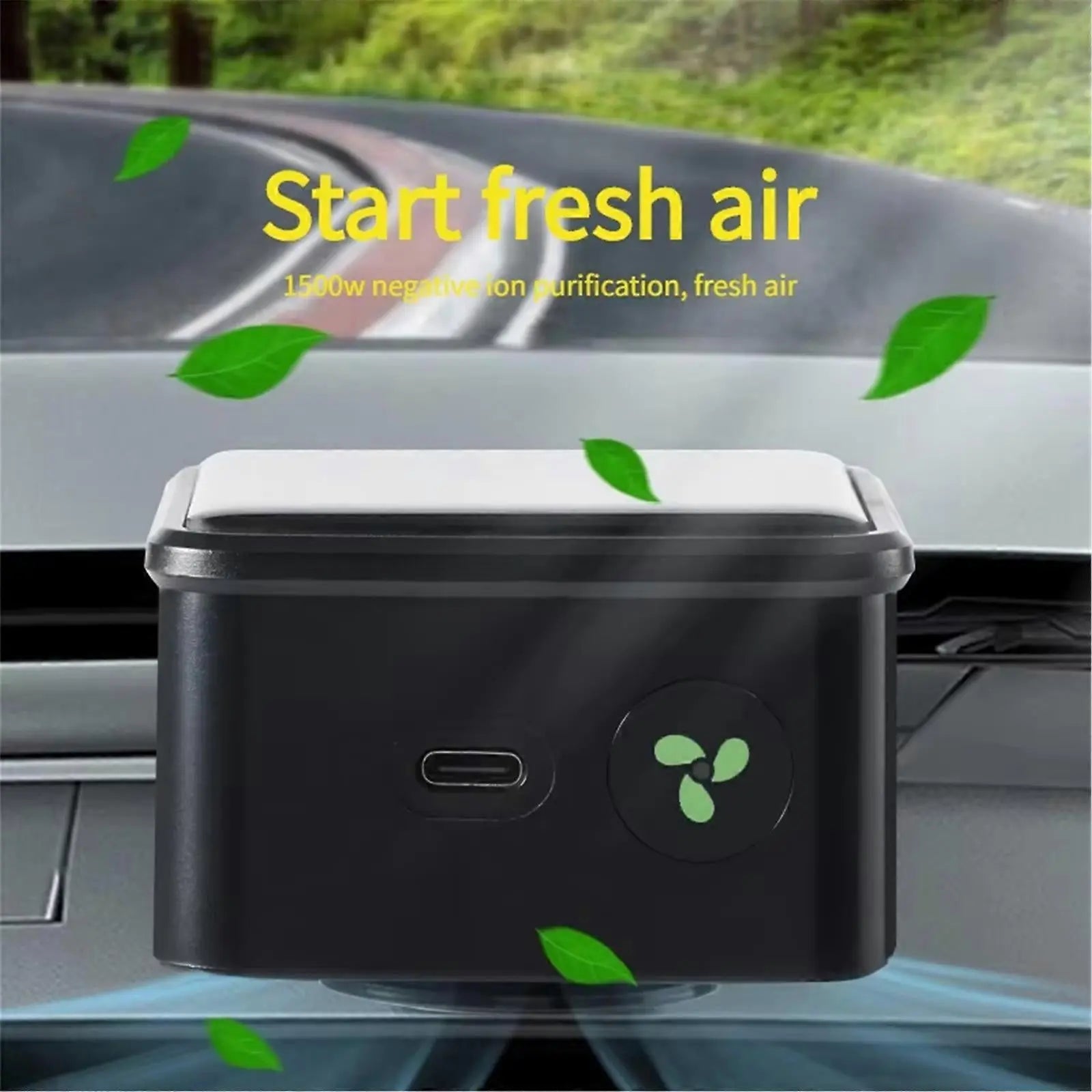 Rechargeable Solar Air Purifier for Desk, Car, Kitchen - Red, ABS Texture Wholesale Hub