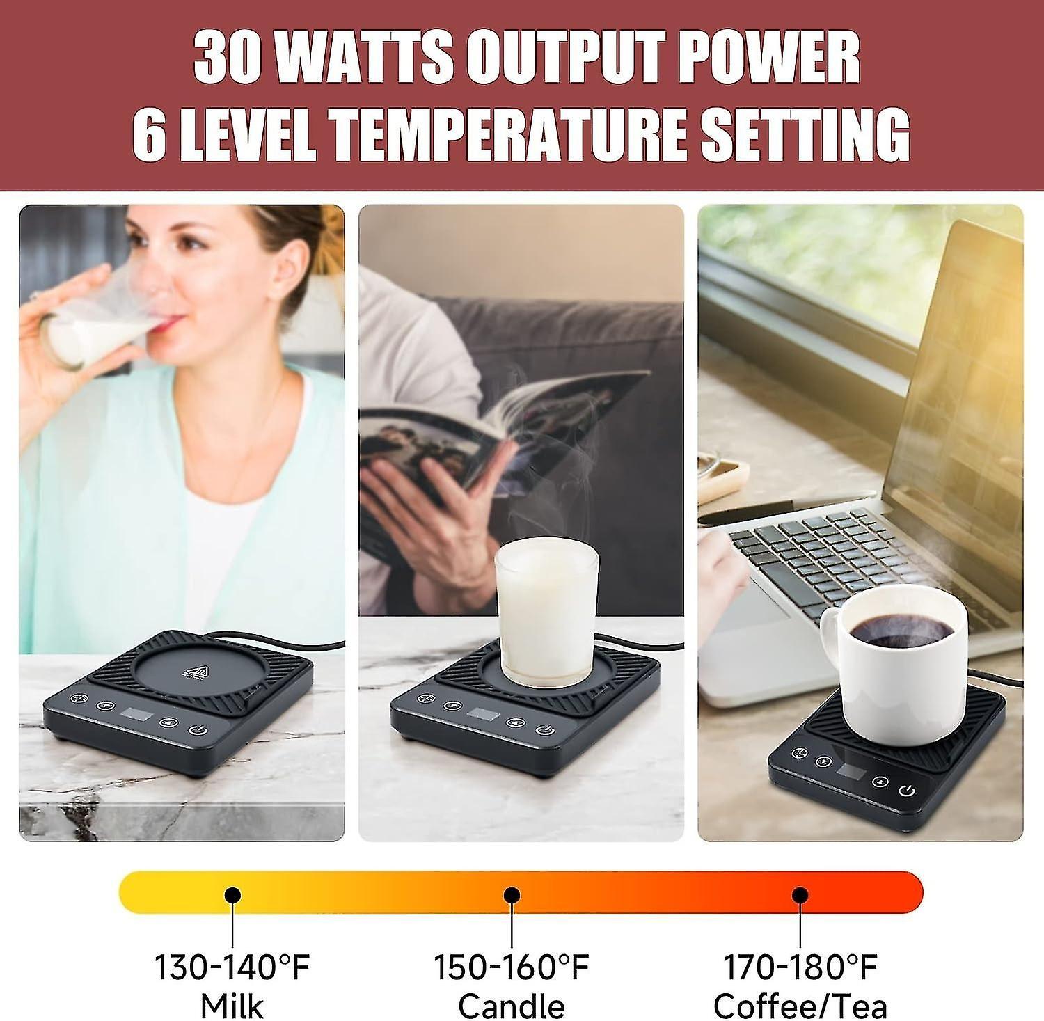 Electric Coffee Mug Warmer with Timer & 6 Temp Settings Wholesale Hub