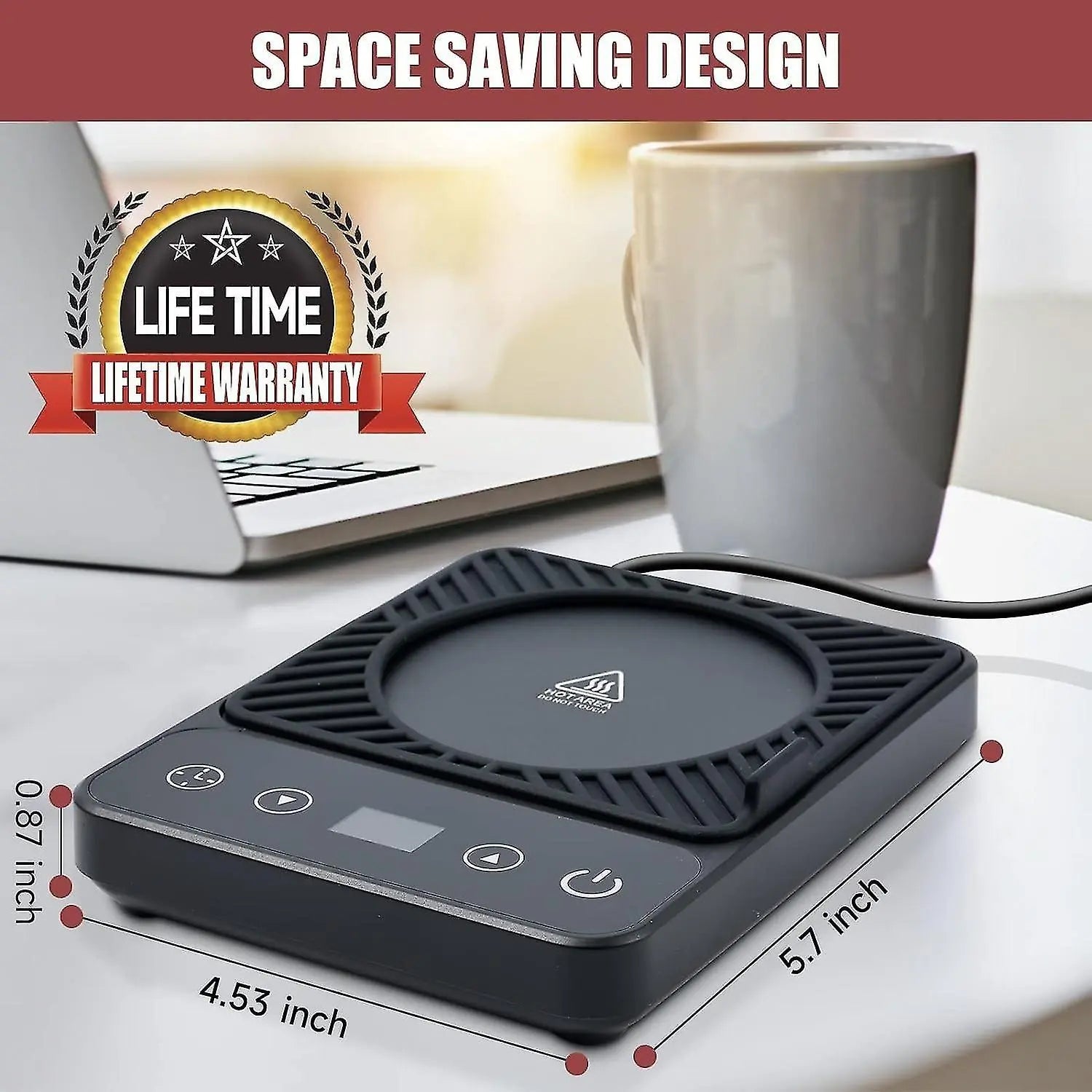 Electric Coffee Mug Warmer with Timer & 6 Temp Settings Wholesale Hub