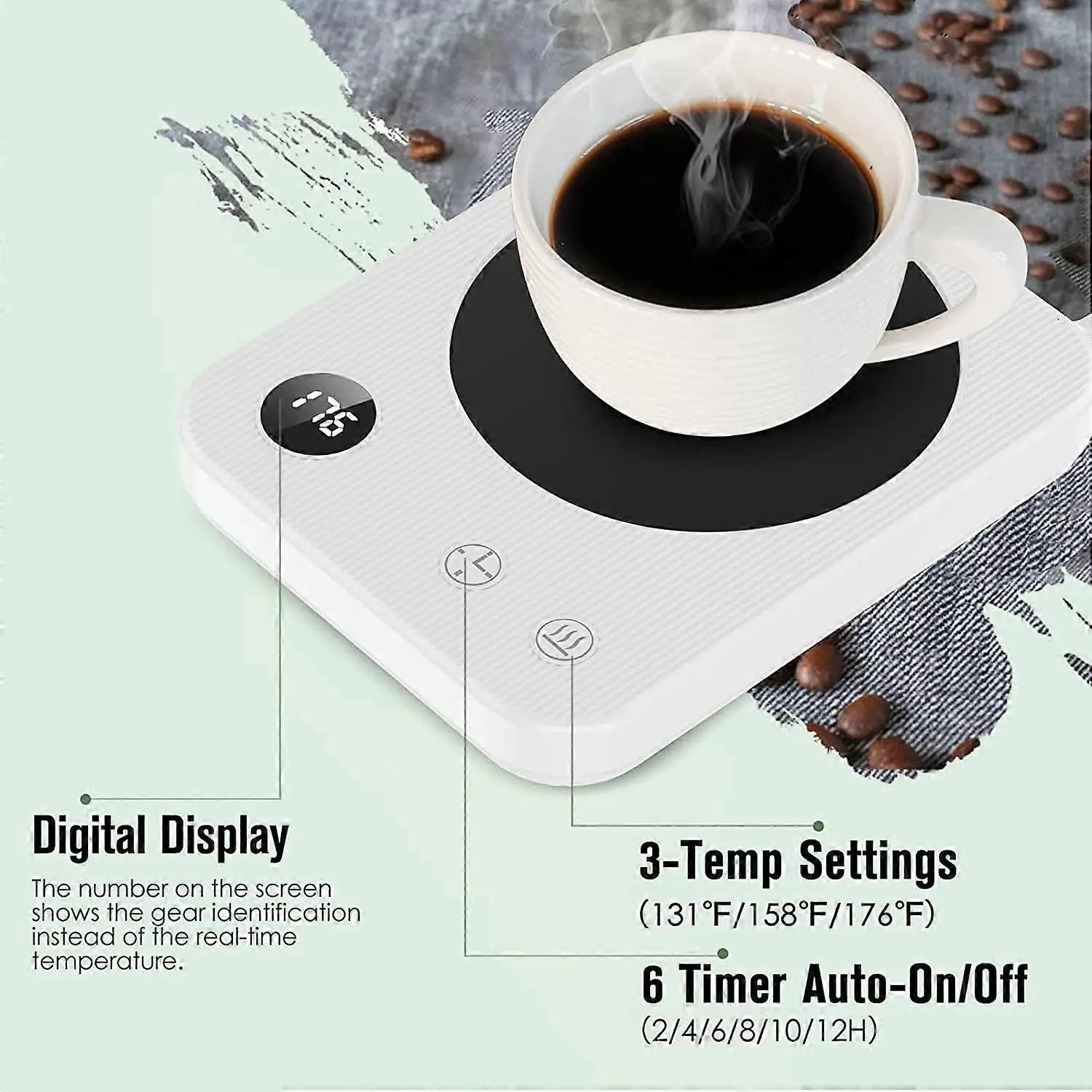 Smart Coffee Mug Warmer with Auto Shut Off (Cup Not Included) Wholesale Hub