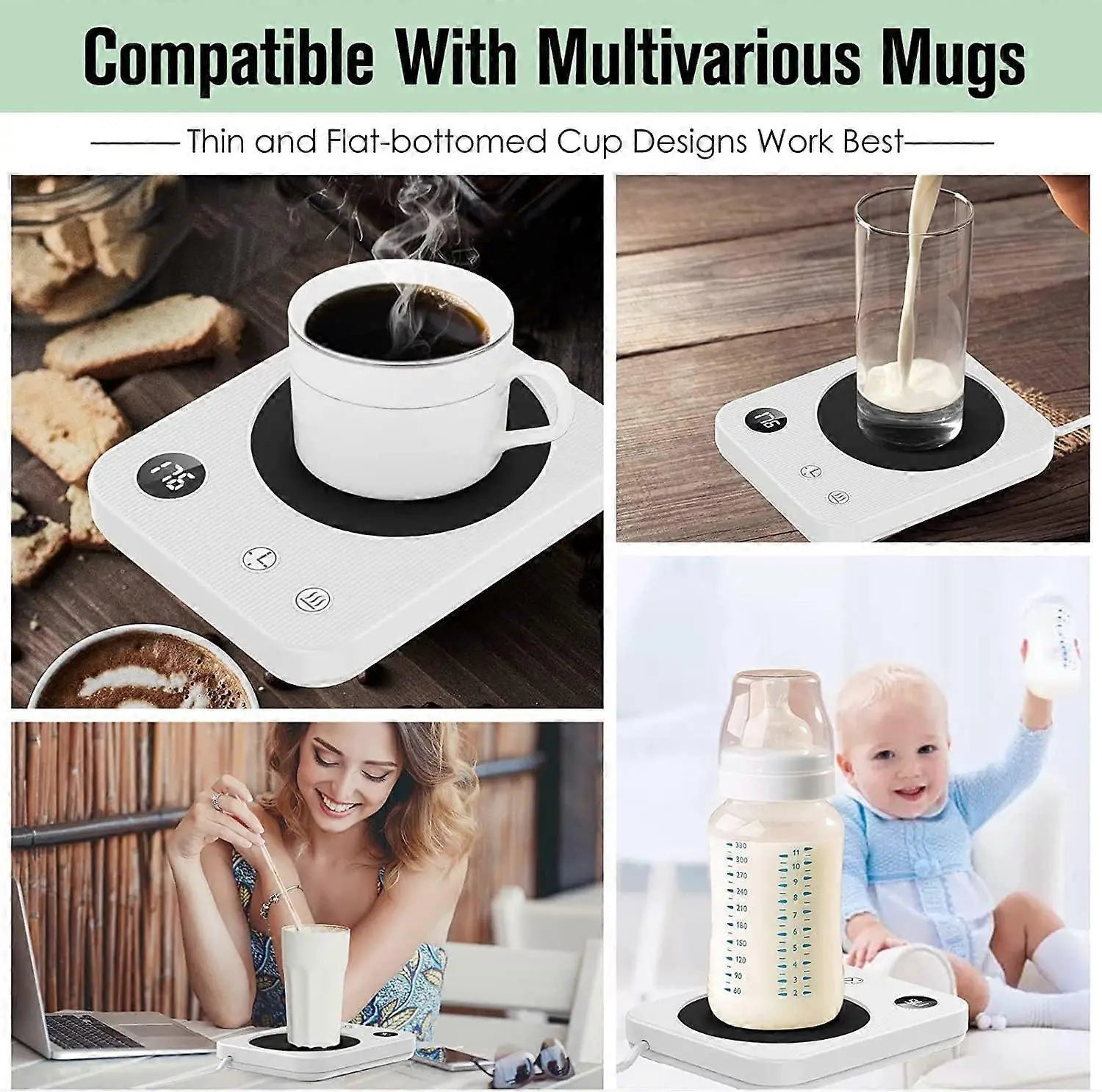 Smart Coffee Mug Warmer with Auto Shut Off (Cup Not Included) Wholesale Hub