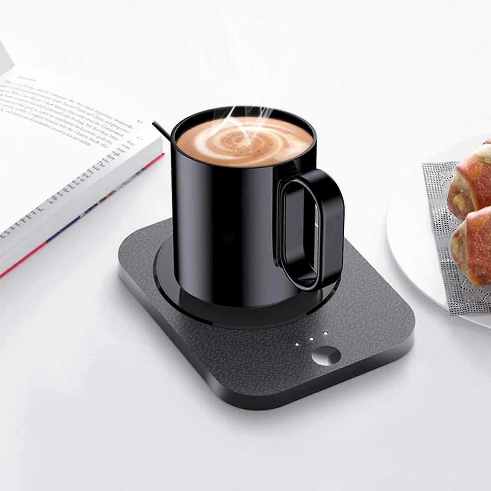 White Electric Coffee Mug Warmer, 55degree Constant Temp Cup Warmer Wholesale Hub