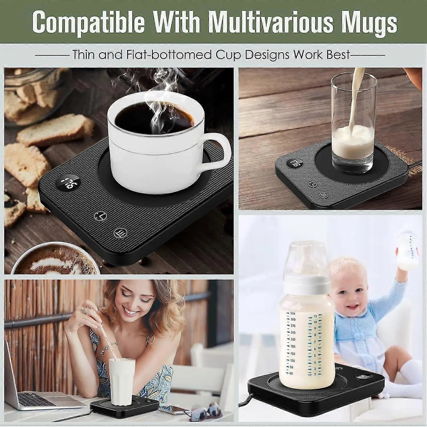 Smart Electric Coffee Beverage Warmer for Desk or Home Wholesale Hub