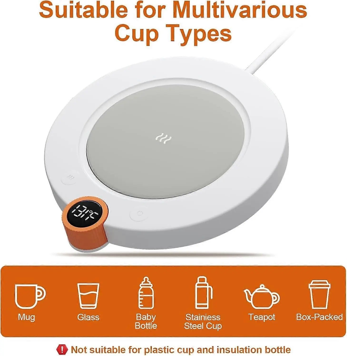 Smart Coffee Mug Warmer with Auto On/Off & 3 Temp Settings Wholesale Hub