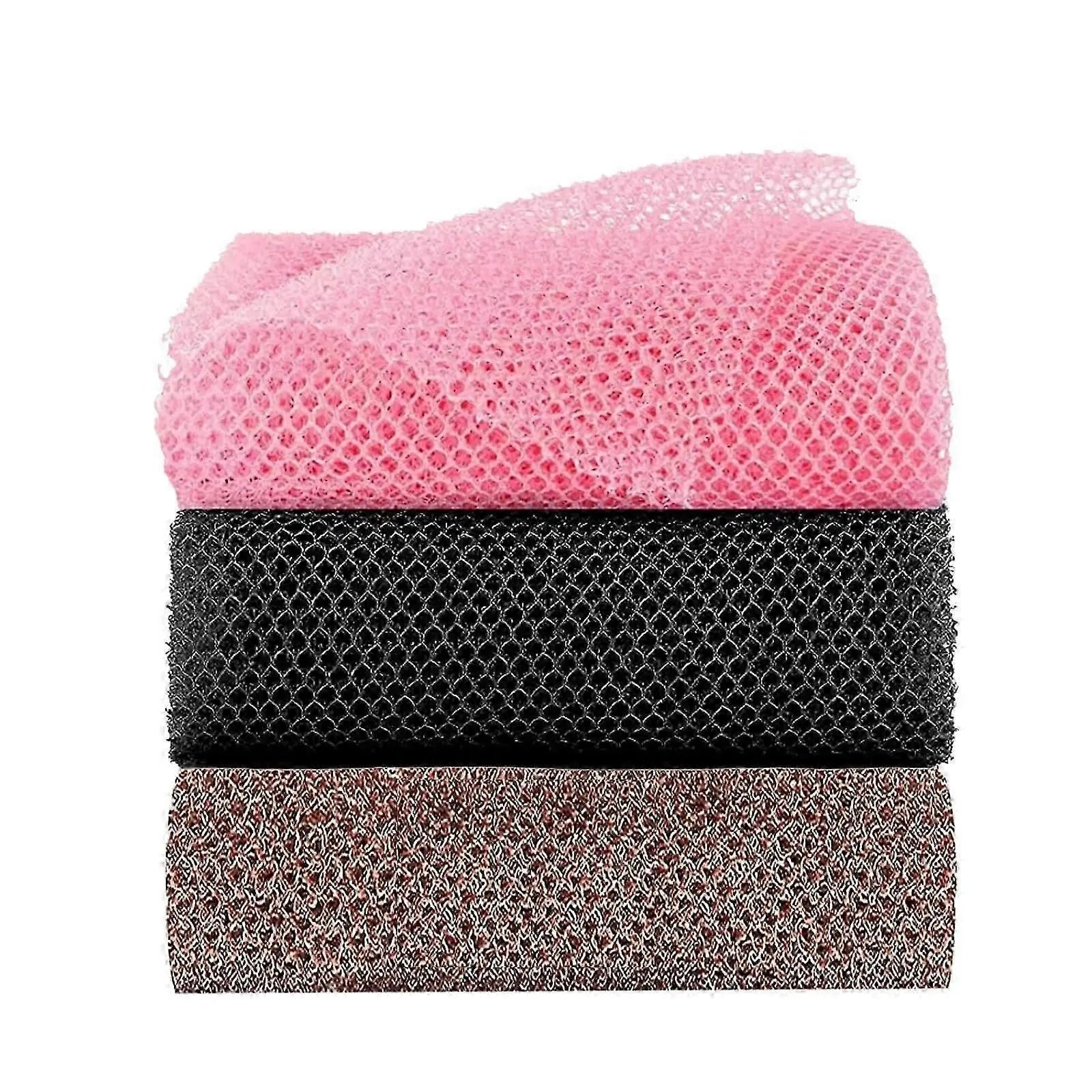 3pcs African Net Sponge, Bath Body Scrubber, Exfoliating Net Wholesale Hub