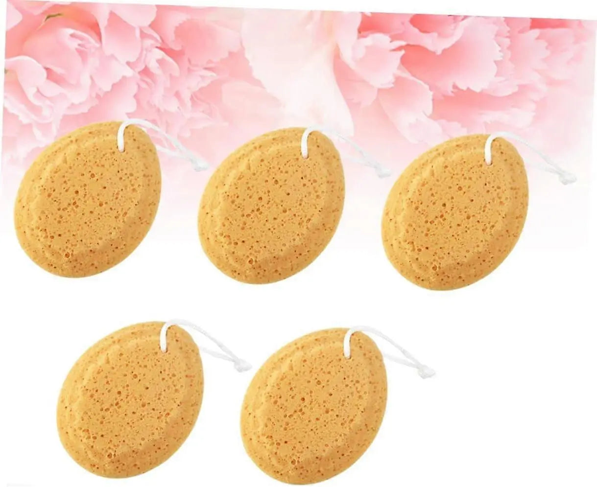 5pcs African Net Sponge, Loofah Bath Shower Body Scrubber - Brown Wholesale Hub