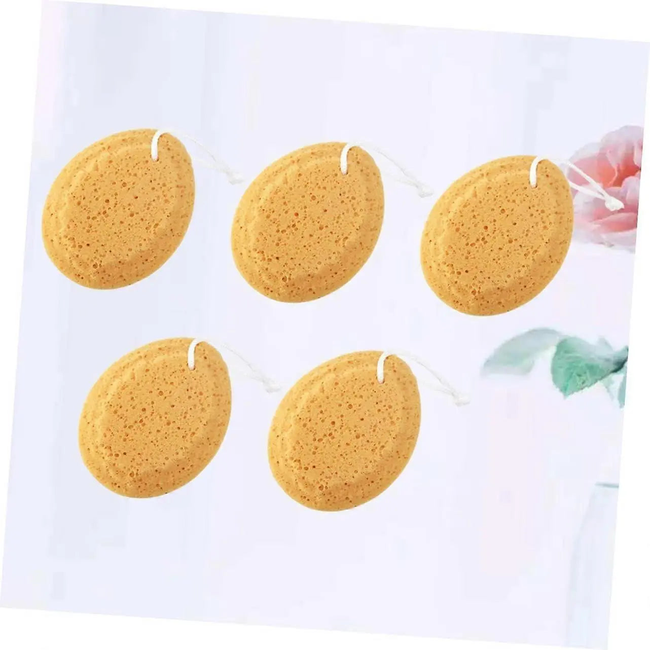 5pcs African Net Sponge, Loofah Bath Shower Body Scrubber - Brown Wholesale Hub
