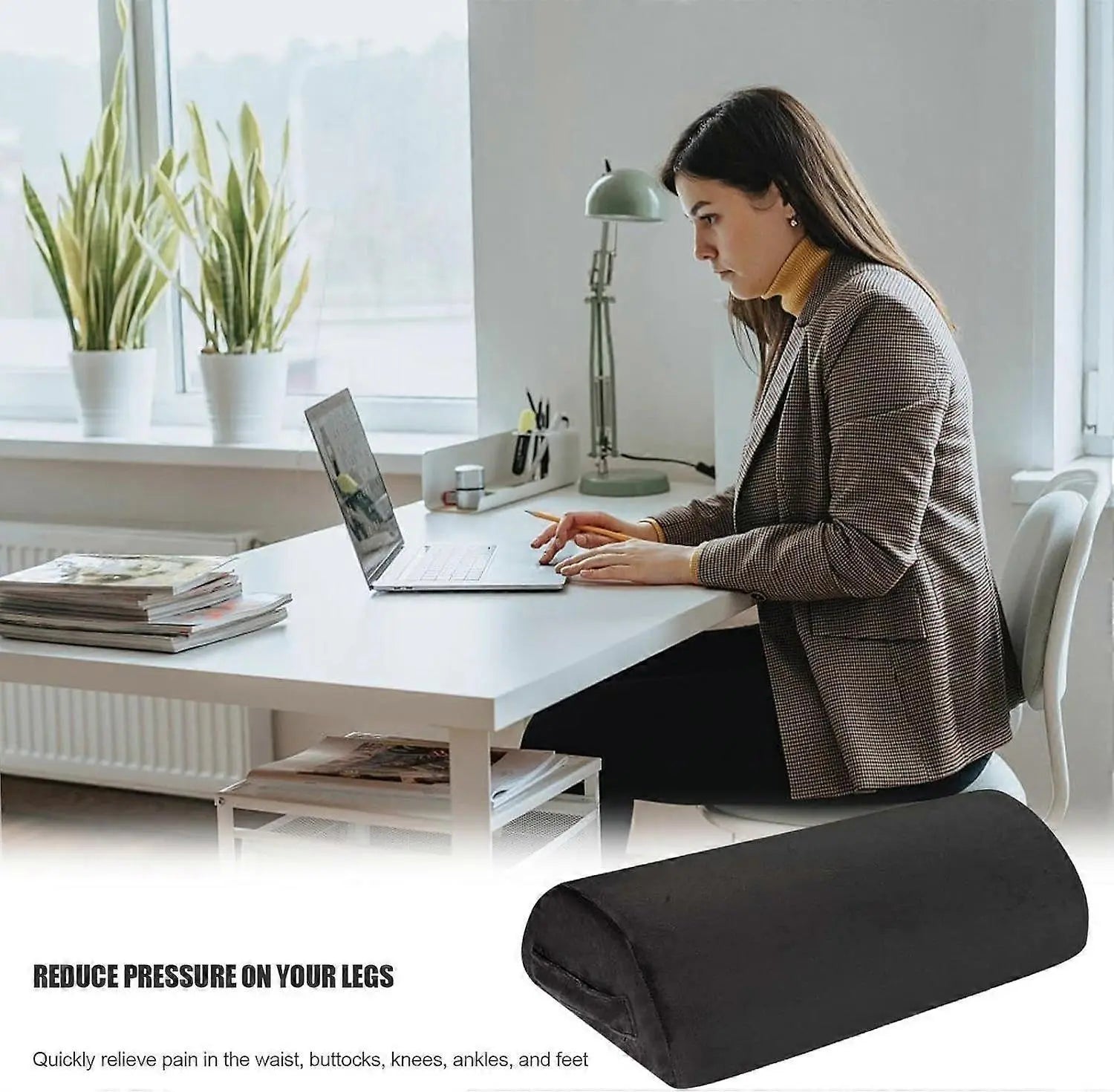 Ergonomic Foam Foot Rest Pillow, Soft Desk Leg Support Wholesale Hub