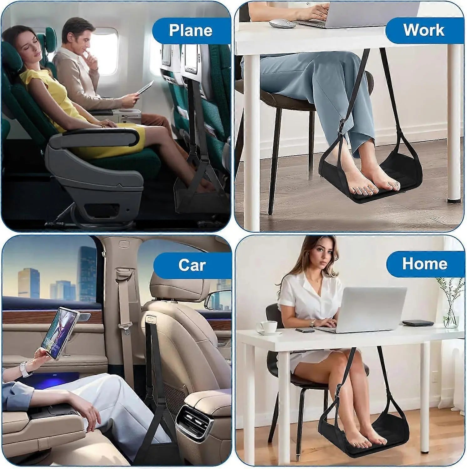 Airplane Foot Rest, Portable Leg Support for Travel Wholesale Hub
