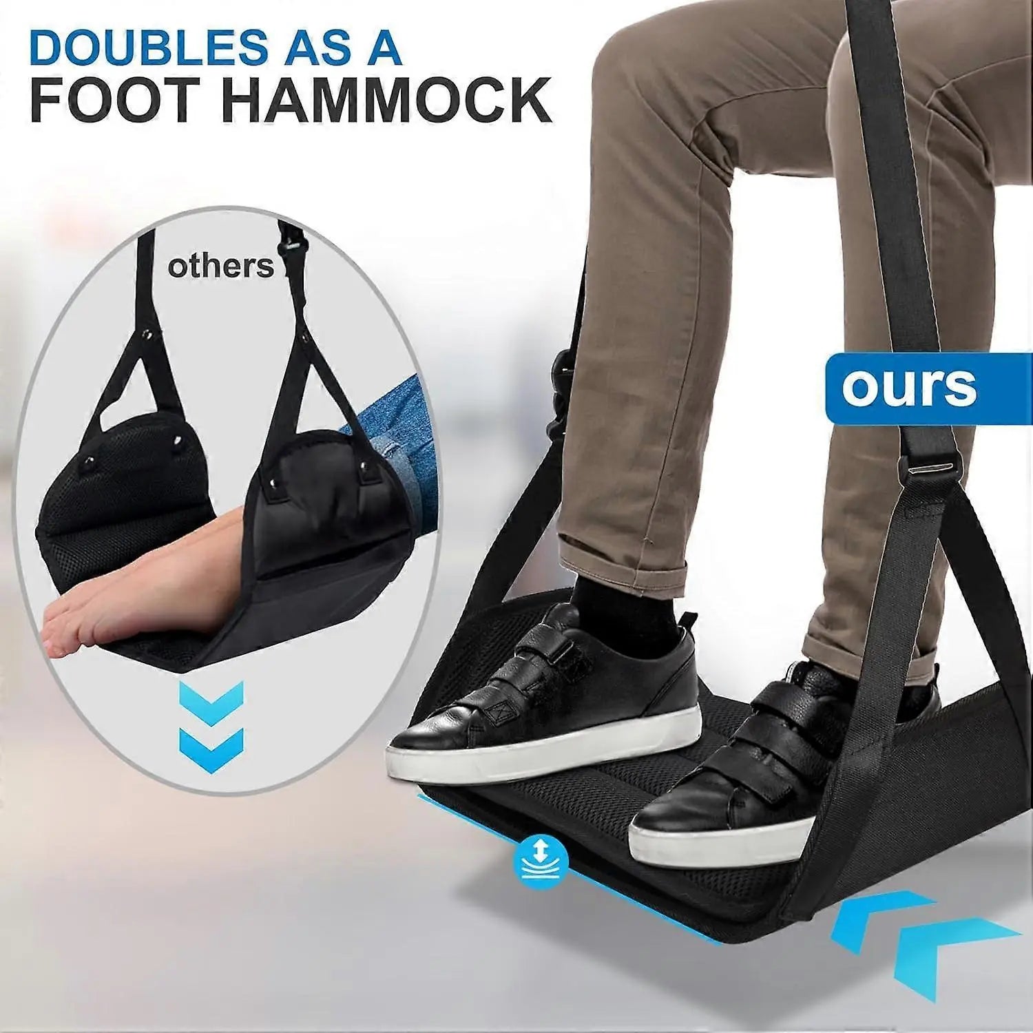 Airplane Foot Rest, Portable Leg Support for Travel Wholesale Hub