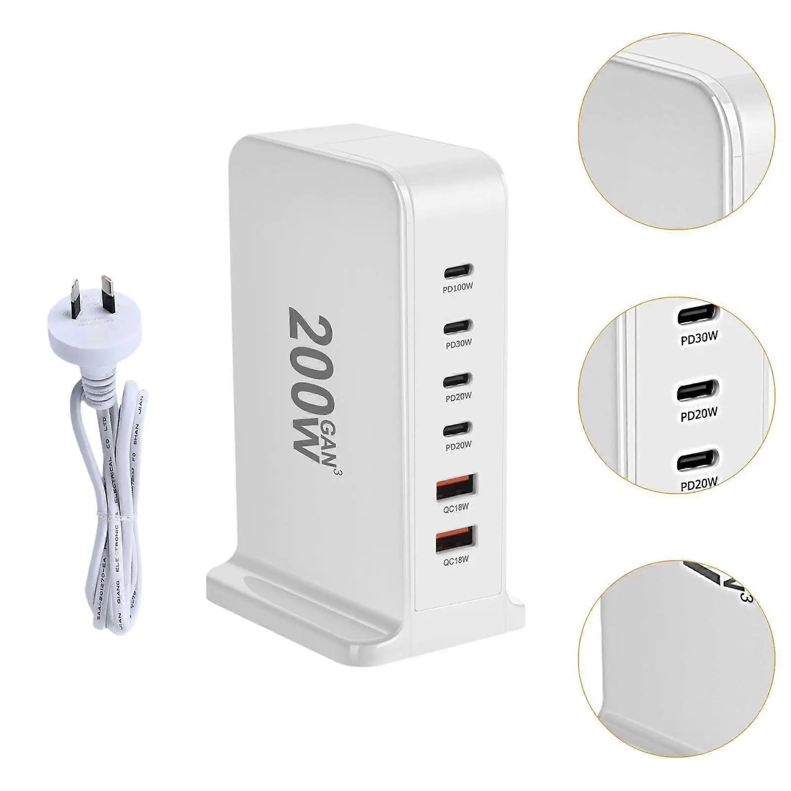 200W USB-C Desktop Charging Station for Home & Office Wholesale Hub