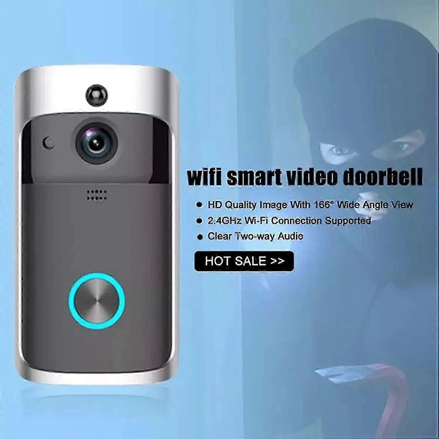 Wireless Video Doorbell Camera with Chime Wholesale Hub