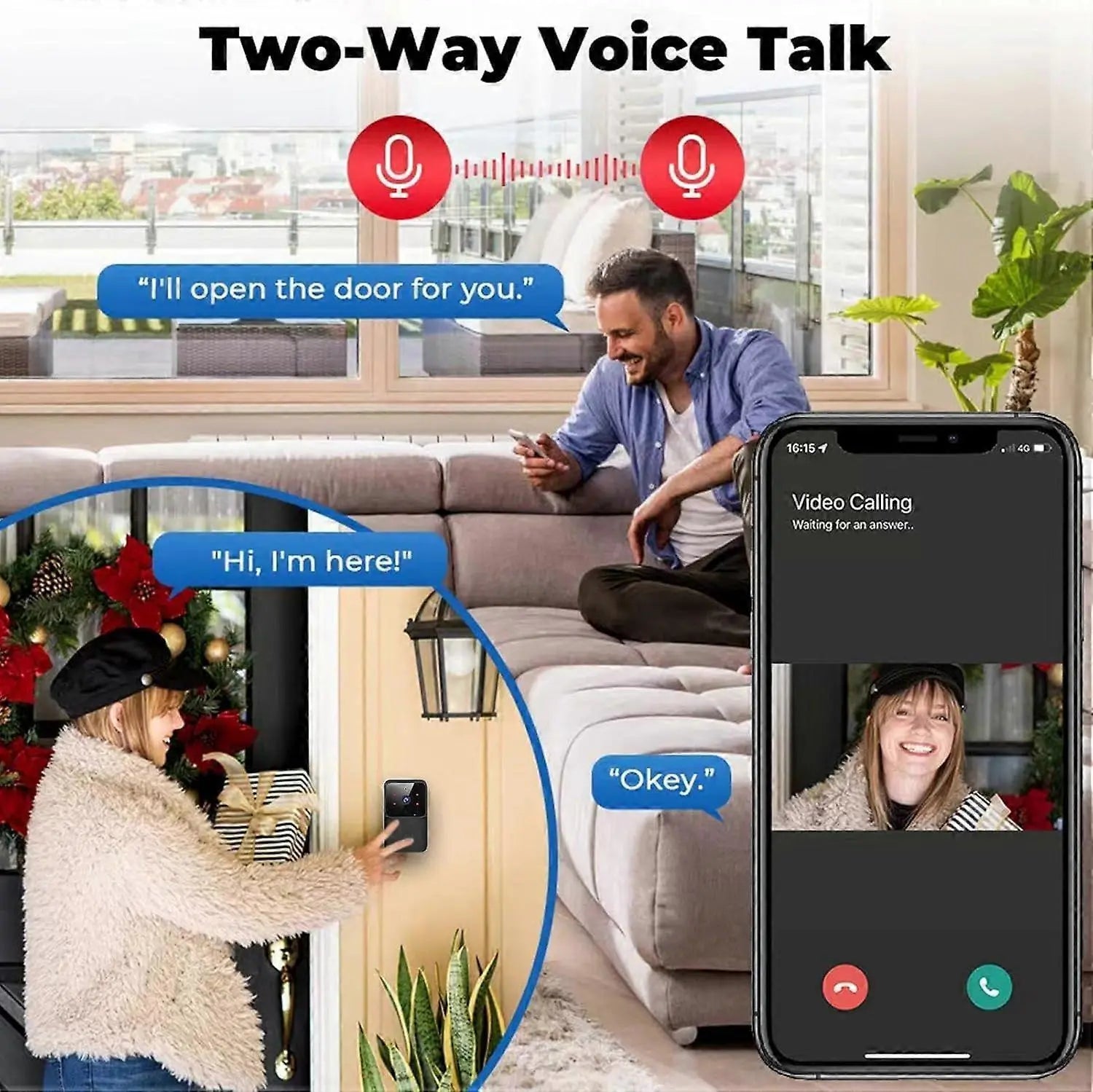 Video Doorbell Security Camera, Long Lasting Battery Wholesale Hub