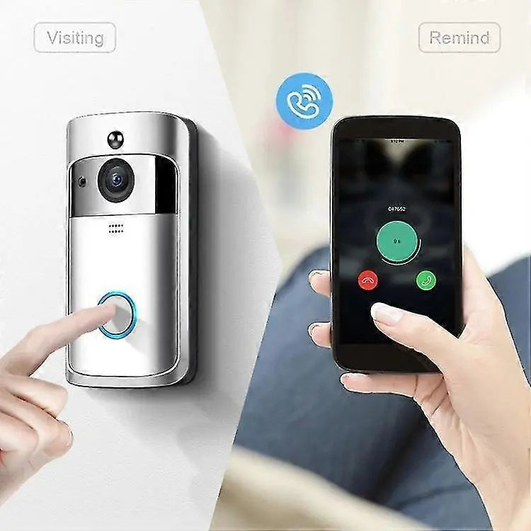 Wireless Video Doorbell Camera with Ringtone, Silver Wholesale Hub