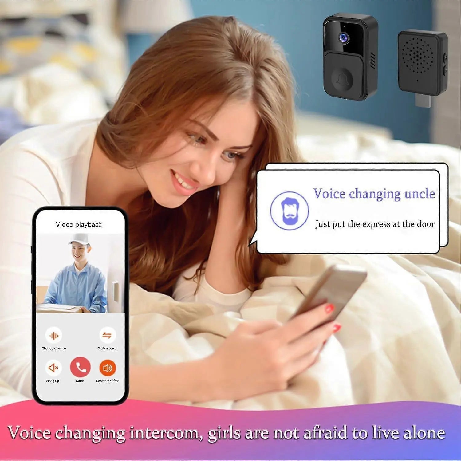 Smart WiFi Video Doorbell, Wireless Anti-Theft Camera Doorbell Wholesale Hub