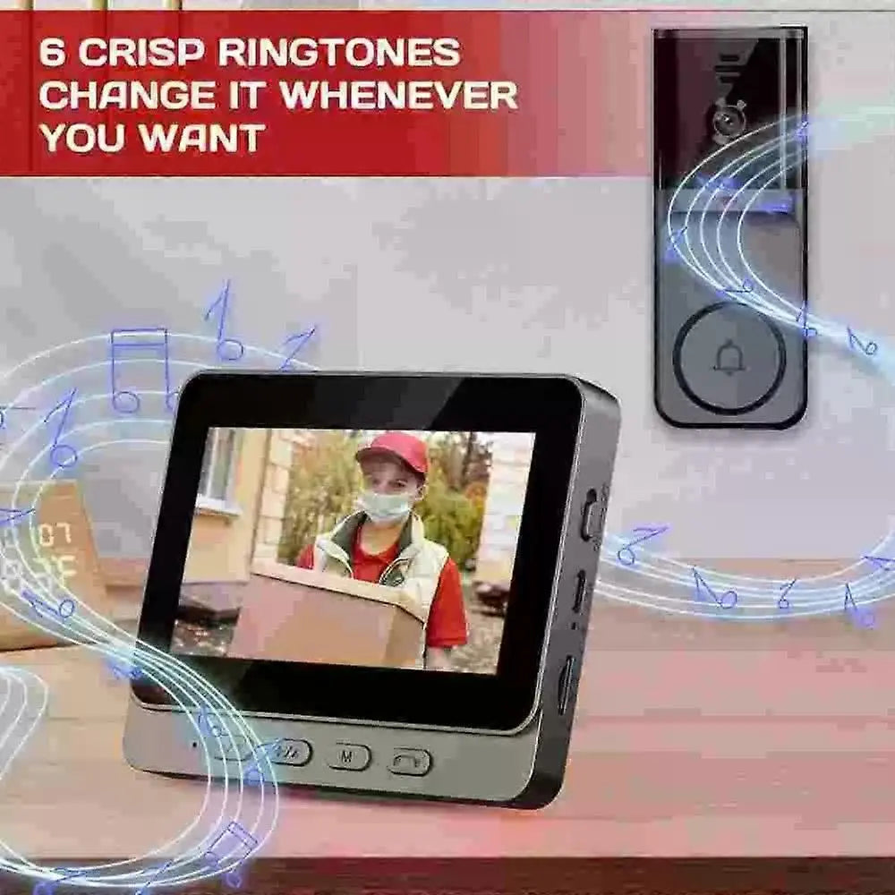 2.4G Wireless Video Doorbell with Smartphone Intercom, 256GB Wholesale Hub