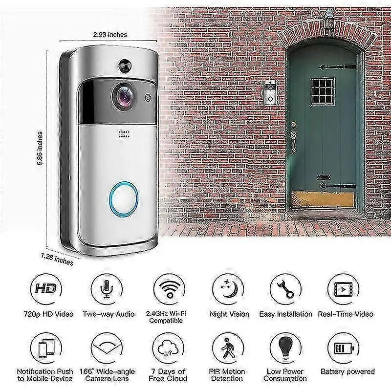 Wireless Video Doorbell Camera with Indoor Chime, Security Wholesale Hub