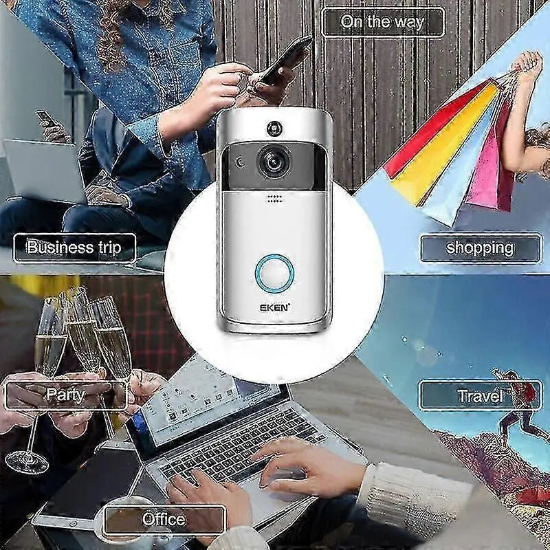 Wireless Video Doorbell Camera with Indoor Chime, Security Wholesale Hub