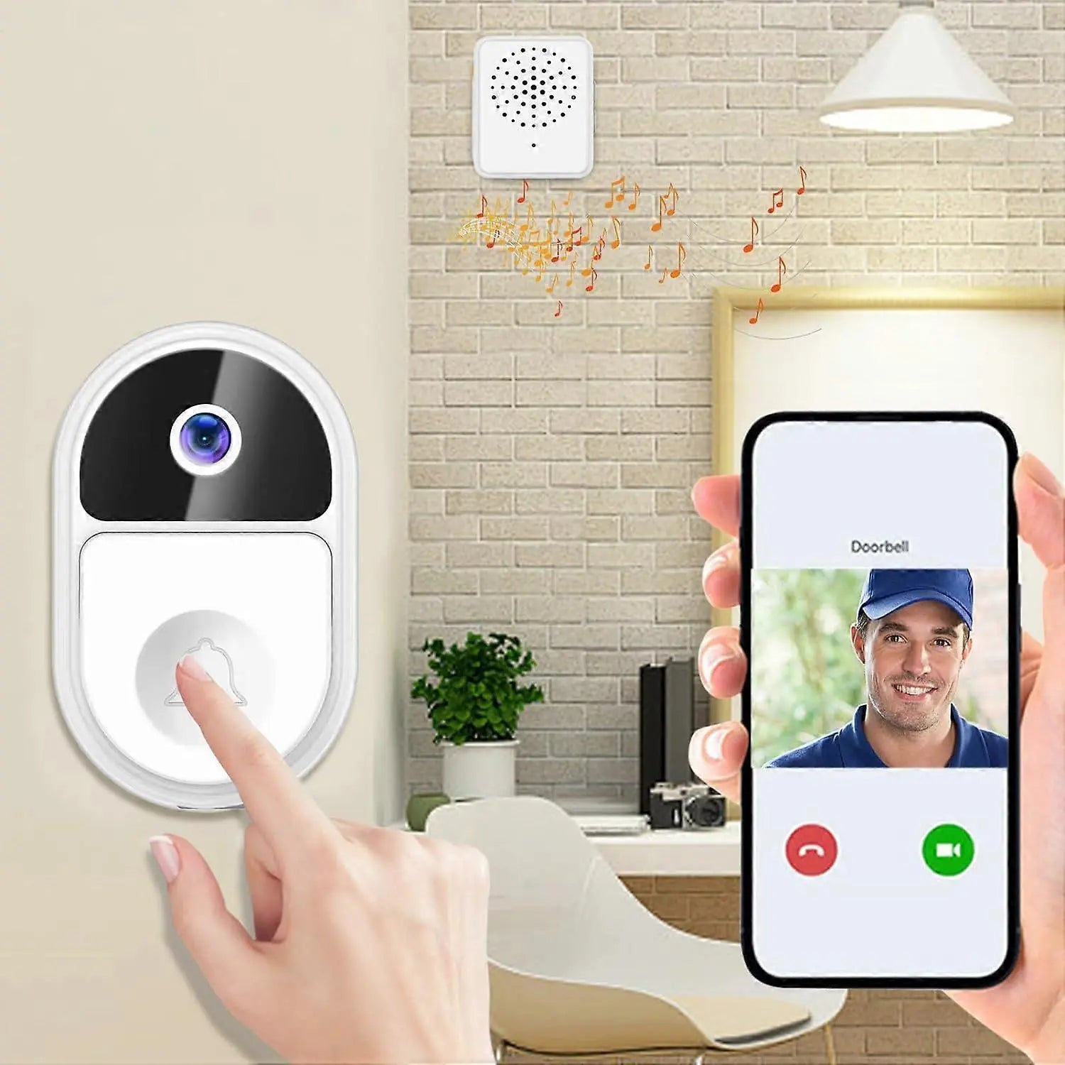 Smart Video Doorbell with Chime, HD Night Vision, Anti-Theft Wholesale Hub