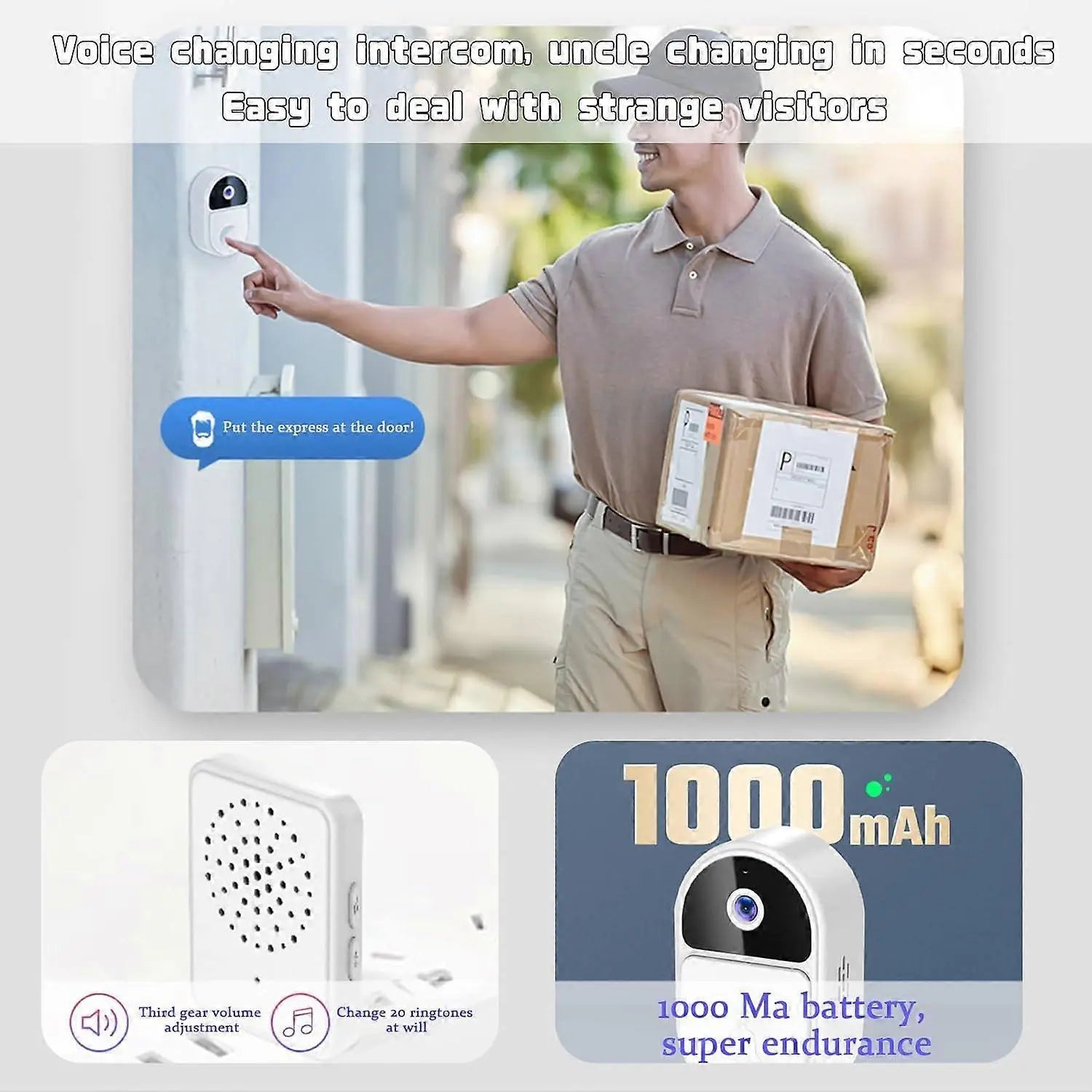 Smart Video Doorbell with Chime, HD Night Vision, Anti-Theft Wholesale Hub