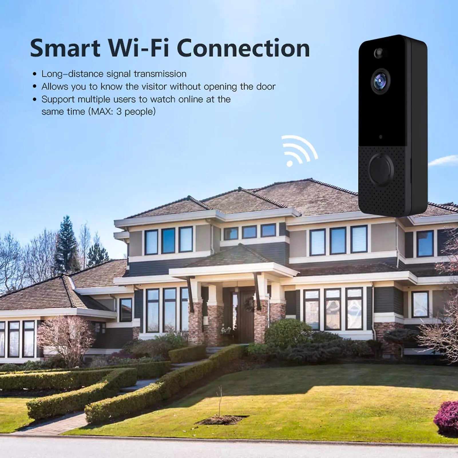 WiFi Wireless Video Doorbell Camera with Indoor Chime, Waterproof Wholesale Hub