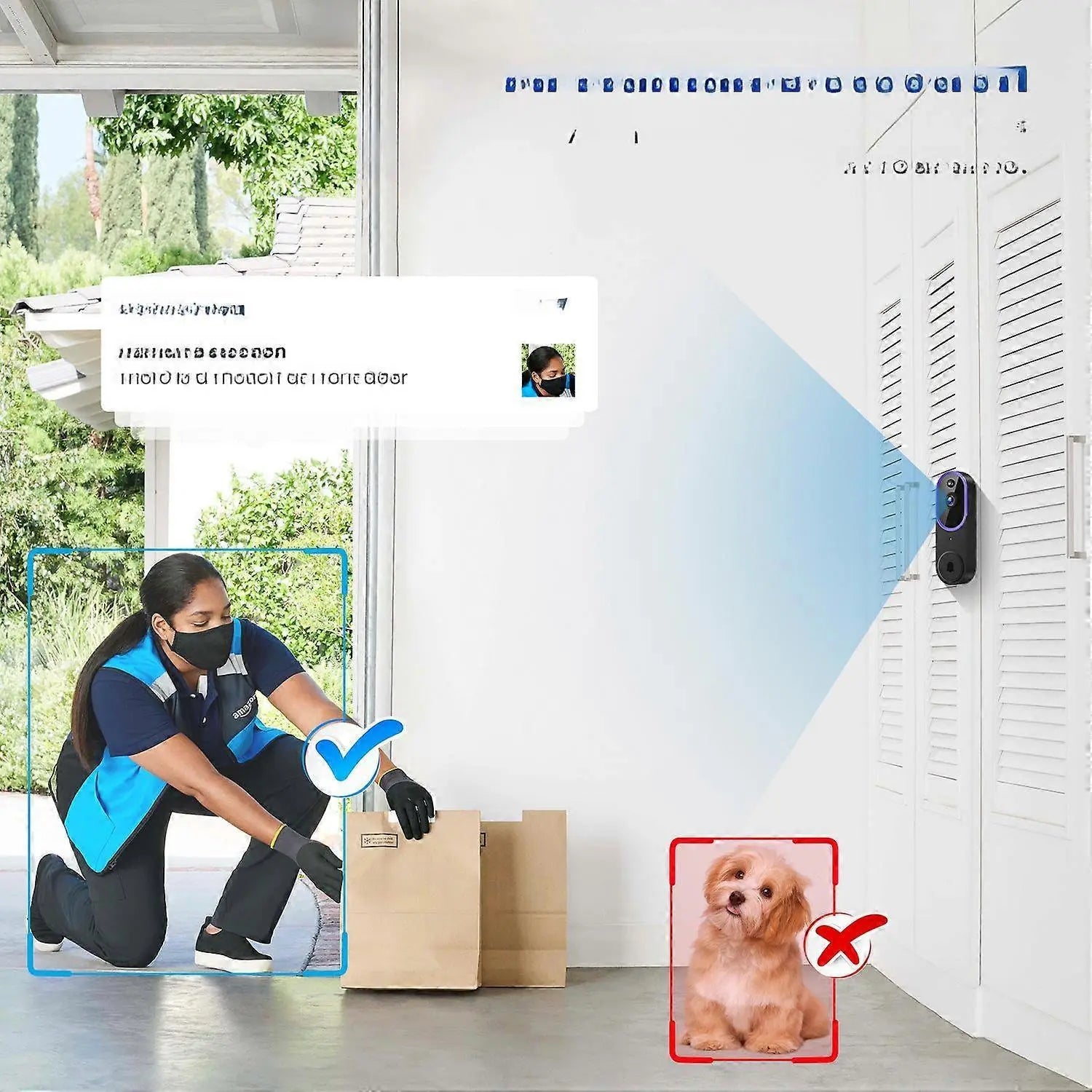 Smart Wireless Video Doorbell, HD Night Vision, Intercom Security Wholesale Hub