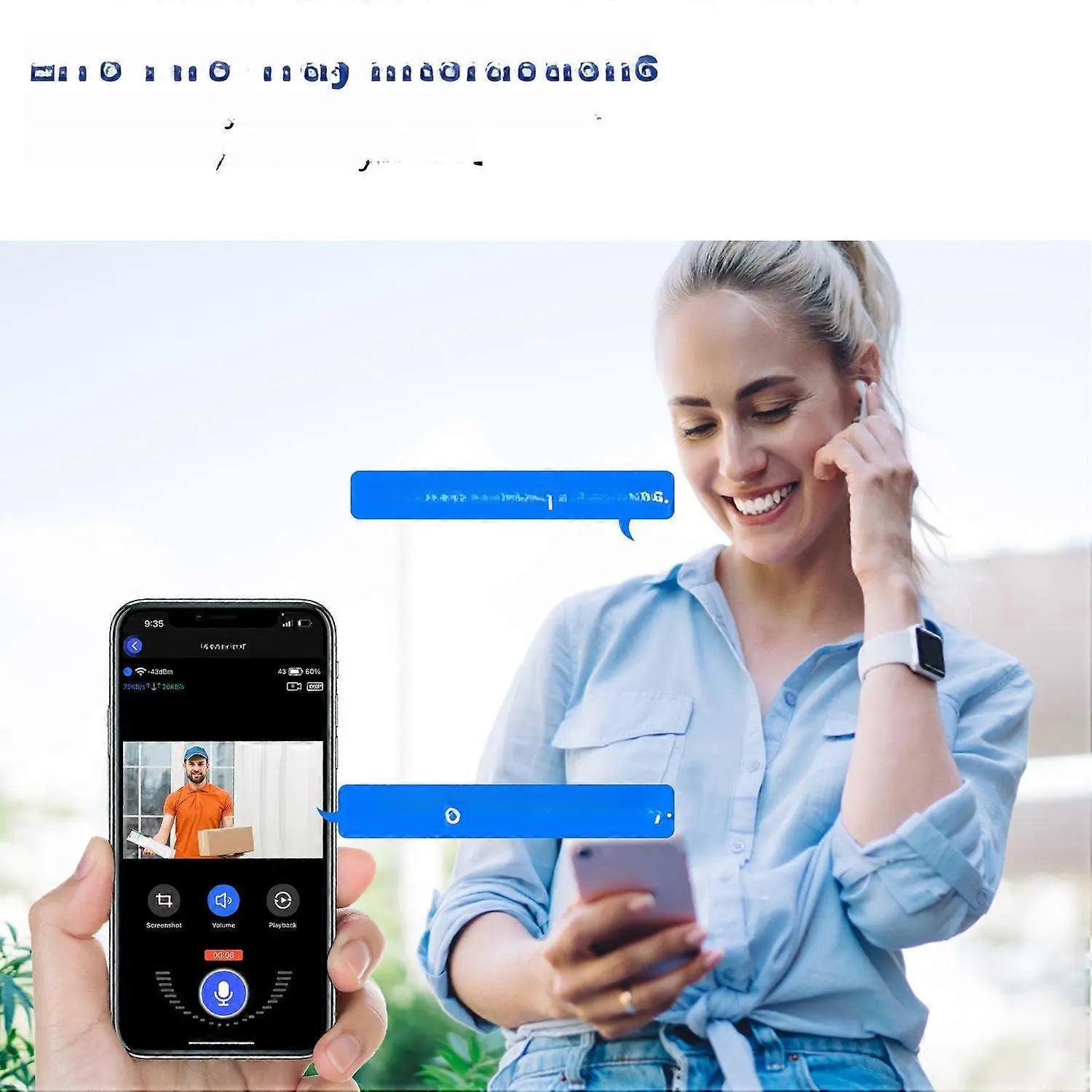 Smart Wireless Video Doorbell, HD Night Vision, Intercom Security Wholesale Hub