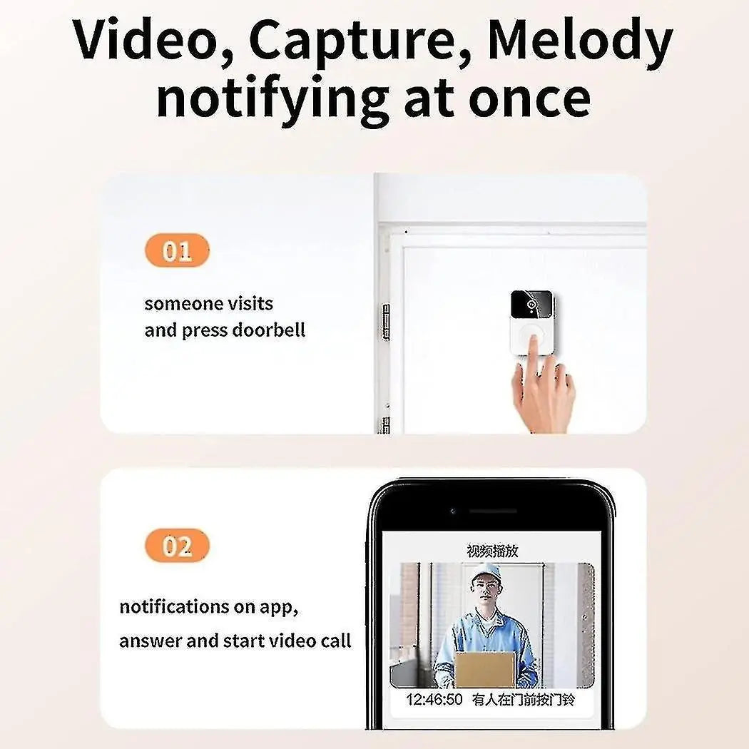 Smart Ring Video Doorbell, Wireless HD Night Vision Home Intercom Wholesale Hub