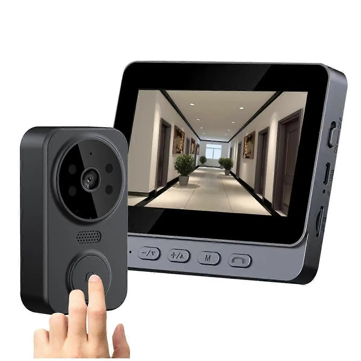1080P Video Doorbell, Night Vision, USB-C, 2.4GHz WiFi, 2-Way Audio, 256GB Wholesale Hub