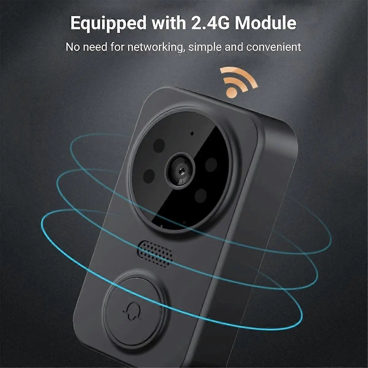 1080P Video Doorbell, Night Vision, USB-C, 2.4GHz WiFi, 2-Way Audio, 256GB Wholesale Hub