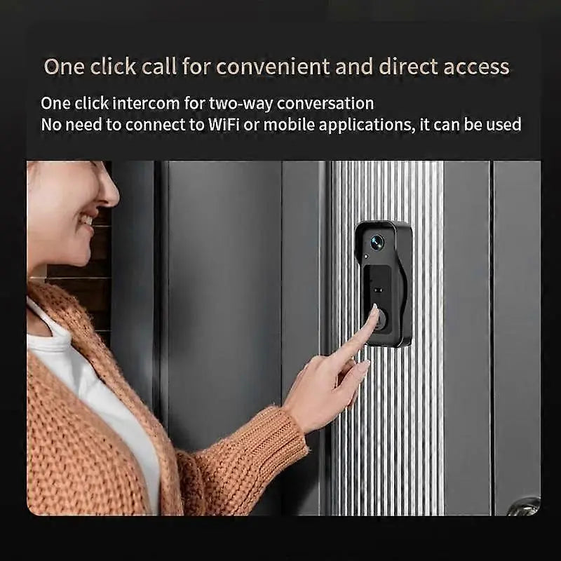 X6 Wireless Video Doorbell, Night Vision, Black Wholesale Hub