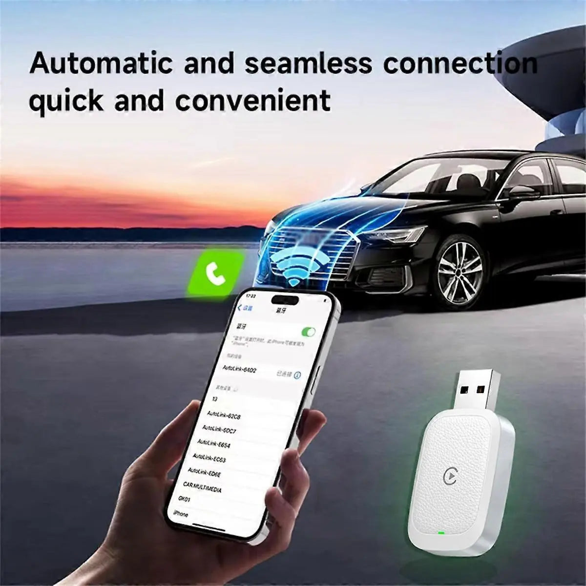 CarPlay & Android Auto Adapter, Mini Plug & Play Car Dongle Wholesale Hub