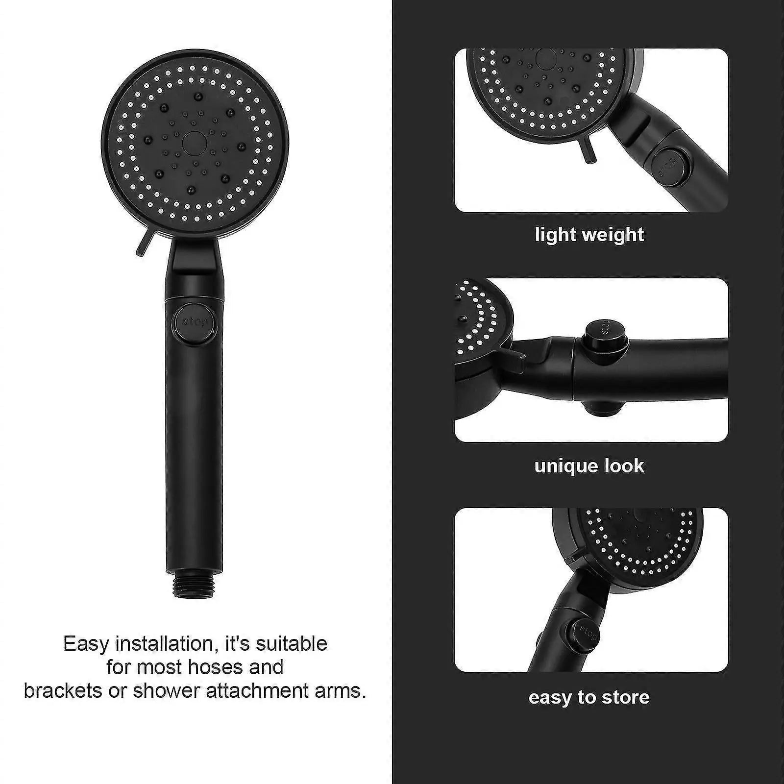 Adjustable Plastic Shower Head, Handheld Shower Sprinkler Wholesale Hub