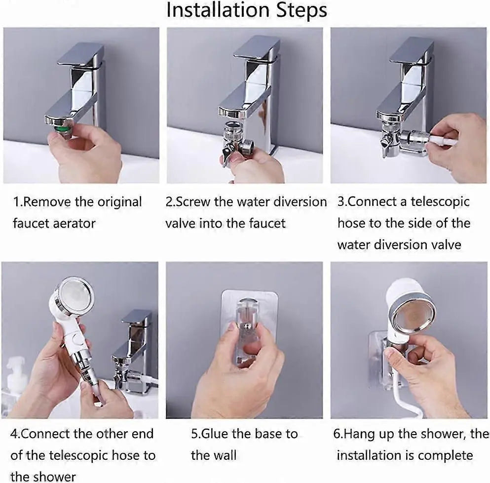 Shower Head Set with Hose, Adjustable Handheld Shower Wholesale Hub