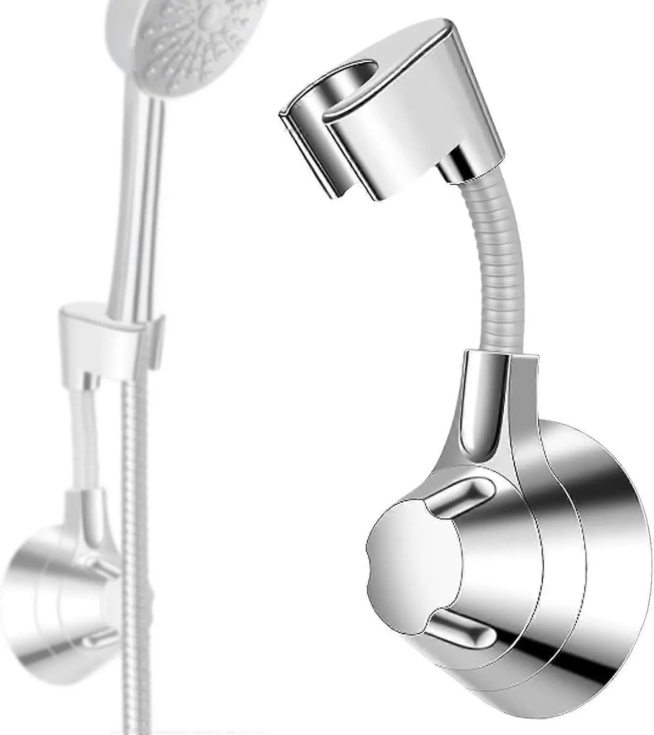 Silver Shower Head Holder, No Drill Wall Mount Bracket Wholesale Hub