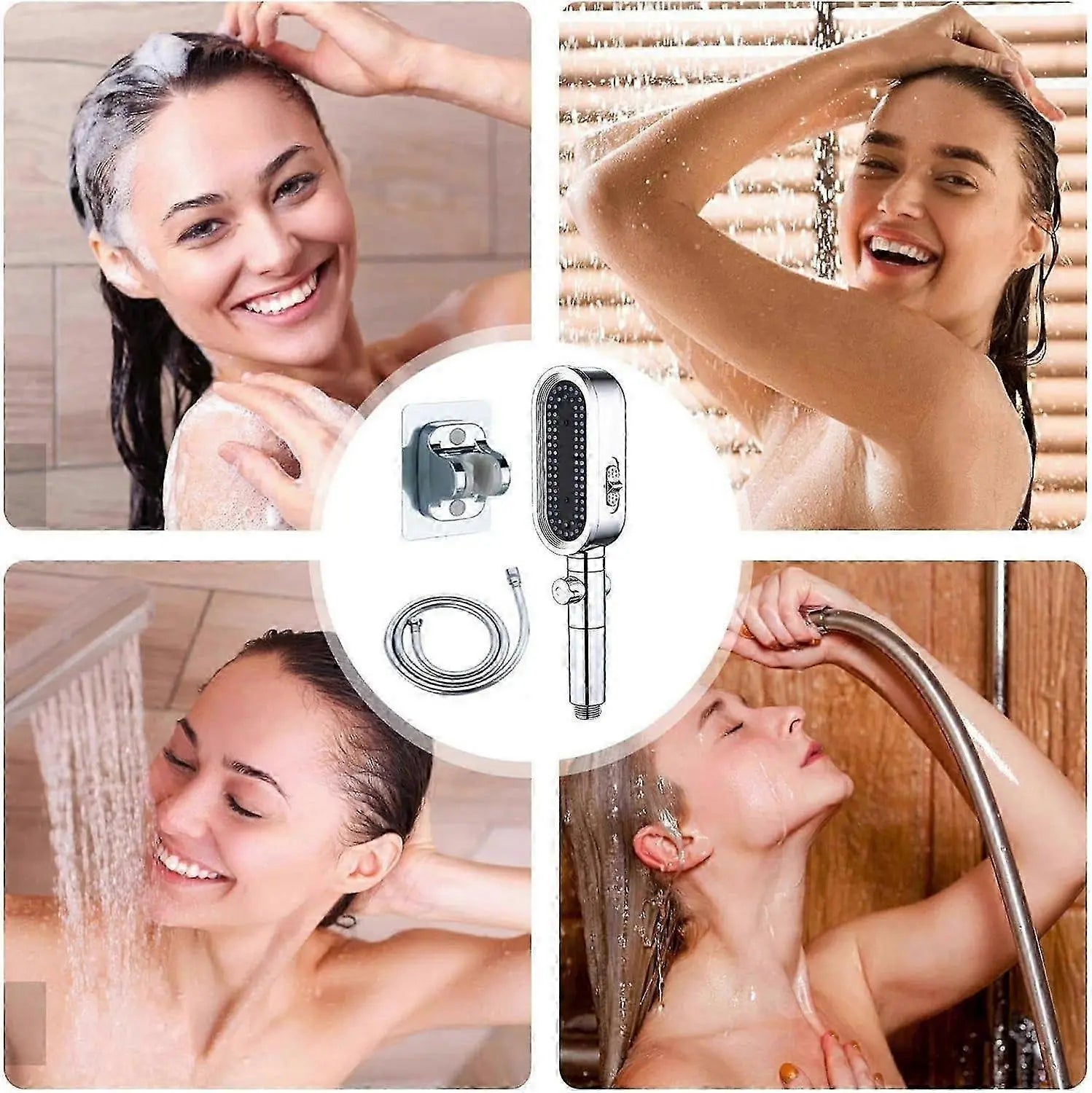 Adjustable High Pressure Shower Head Set with 1.5m Hose Wholesale Hub